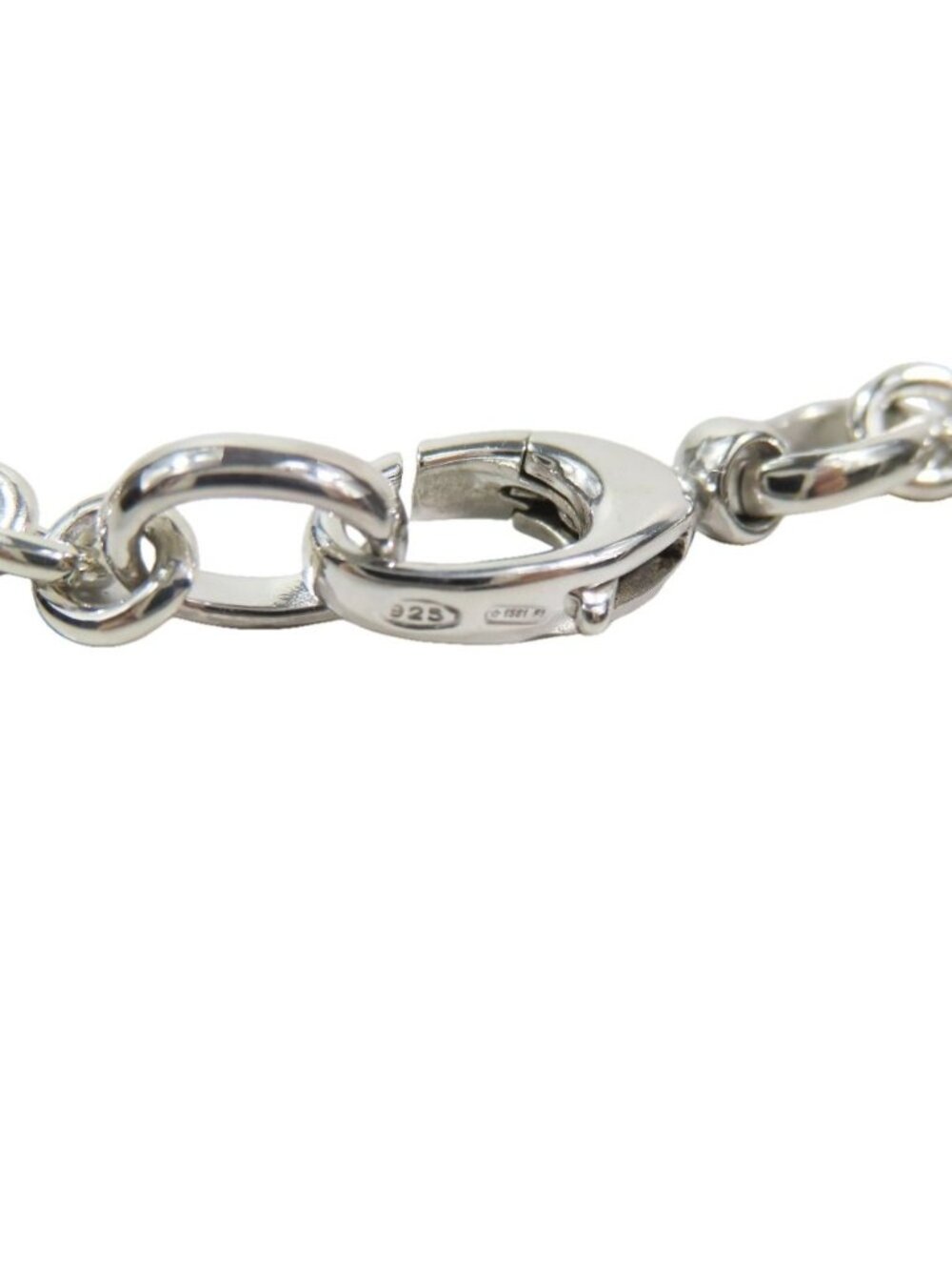 Gucci Polished Interlocking Logo Chain Necklace GG Pendant Silver - Picture 7 of 9